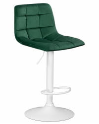 Барный стул ДОБРИН ТАИЛОР ВХИТЕ (зеленый велюр (МДЖ9-88)) / DOBRIN TAILOR WHITE (MJ9-88))