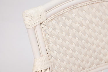 Комплект для отдыха АНДРЕА (диван + 2 кресла + журн. столик со стеклом + подушки) ТCХ Вхите (белый), Ткань рубчик, цвет кремовый / ANDREA TCH White