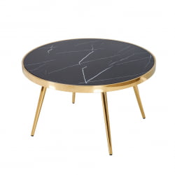 Круглый стол из стекла Гелиос 80*80 Золото