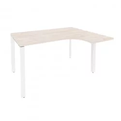 Стол эргономичный правый на П-образном м/к ОНИКС О.МП-СА-3Р Денвер Светлый/Белый / ONIX O.MP-SA-3R