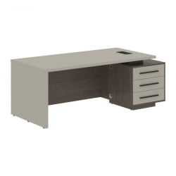 Стол руководителя правый ВЕЛИОН ВCТ 2090 Р Аметист Дуб Сильвер / VELION VCT R