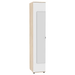 Шкаф распашный Алиса(Х2_М) 2230х400х540 с торцевой ручкой (ДСС-Белый) / Алиса(H2_M)