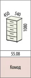 Комод Мегаполис 55.08 Сосна Астрид