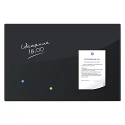 Доска магнитно-маркерная стеклянная БРАУБЕРГ 60х90 см Черная / BRAUBERG