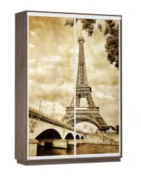 Шкаф-купе двухдверный Экспресс Дуо 1600х2400х Париж/Венге / 1600х2400h