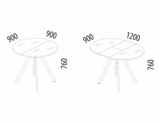 Раздвижной стол Орфей 51 (02) Мрамор бежевый