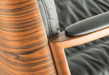 Кресло с высокой спинкой Бонн Д100 Черное 107 / D100