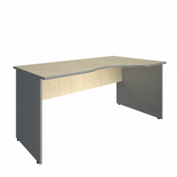 Стол криволинейный правый Рива А.СА-1 Пр Клен/Металлик / Riva