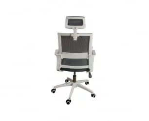 Кресло офисное Бит белый пластик Черный