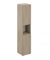 Шкаф высокий с нишей левый Сигма СГ.846.ОД.ОД.ОД.Л Дуб темный / Sigma SG.846.OD.OD.OD.L