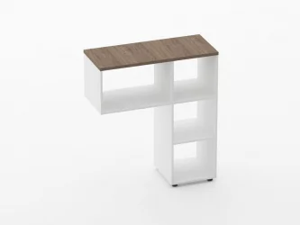 Стеллаж к столу Дека 9.06.10 Дуб Верцаска/Белый / Deka