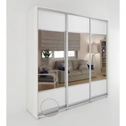 Трехстворчатый шкаф Акцент-Дуэт КВ 1500х600 Выбеленное дерево