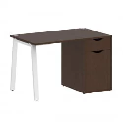 Стол письменный ХОМЕ ОФФИCЕ VR.SP-3-118.1.A Венге Цаво/Белый металл / HOME OFFICE
