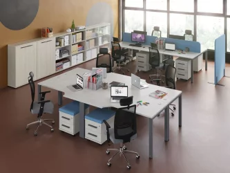 Стеллаж двусторонний Нев Лине НЛН36343421 Дуб шамони светлый / New Line NLN36343421