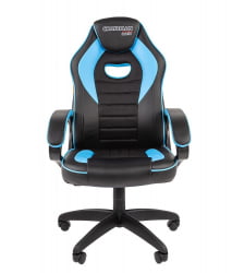 Кресло геймерское CХАИРМАН ДРАЙВ (ГАМЕ) 16 черный пластик Черный Голубой / CHAIRMAN (GAME)