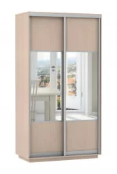 Шкаф-купе двухдверный Экспресс Дуо Комби 1200х2200х Дуб молочный / 1200х2200h