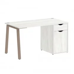 Стол письменный ХОМЕ ОФФИCЕ ВР.СП-3-138.1.А Снежная Платина/Мокко металл / HOME OFFICE VR.SP-3-138.1.A