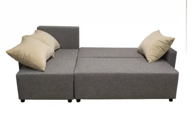 Диван тканевый Шеррй (3 категория) с механизмом подъема оттоманки Визит 118-Нео Латте / Sherry