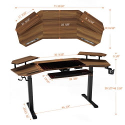 Геймерский стол Еурека ЕРК-ЕД71-ВН / Eureka ERK-ED71-WN