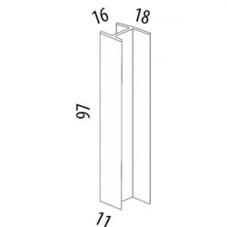 Соединитель для цоколя СЦП1 светло серый