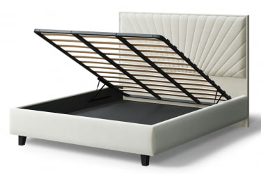 Кровать Леона, 2000кс1600мм, серо-белый / 2000x1600мм,