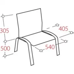 Стул для посетителей ЕЧаир Рио ИЗО чёрный ткань серая С-38 ТК-3 18541 / EChair Rio
