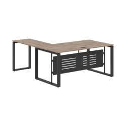 Стол с боковой приставкой ЕНИО ЕCТ 1619М Кария Пальмира/Антрацит / ENIO ECT 1619M