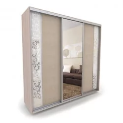 Шкаф-купе 3-х дверный Акцент-Вера КС 2400х600  Ясень шимо светлый