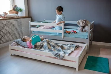 Детская кровать из дерева РооРоом ВК-6 Белая / RooRoom VK-6