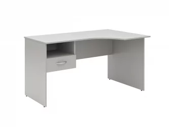 Стол письменный правый СЕТ140-1 Р c подвесной тумбой Серый / SET140-1 R c