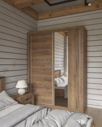 Шкаф-купе 2х дверный СТМ, Гарда (1760*626*2300) Дуб галифакс Табак, 10229 / STM,