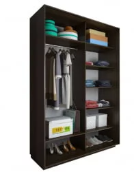 Шкаф-купе с зеркальными дверьми Акцент-Вера КР 1600х600  Выбеленное дерево