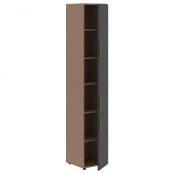 Шкаф-колонка с тремя глухими малыми дверьми (правый) ВЕЛИОН ВХCС 40.8 Р Яшма черный Кобра / VELION VHCS R