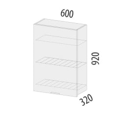 Шкаф-сушка кухонный (лев/прав) Бостон 104.33