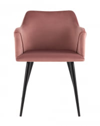 Стул с подлокотниками Джоэл велюр Пыльно-розовый