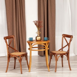 Стол деревянный ТХОНЕТ (мод.Т9151) дерево вяз, 60х75 см, Груша (№3) / THONET (mod.T9151)