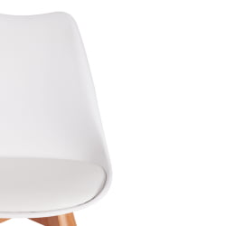 Стул ТУЛИП (мод. 73) / 1 шт. в упаковке дерево/пластик/ПУ, 48.5*52.5*83cм, белый / TULIP (mod. 48.5*52.5*83cм,