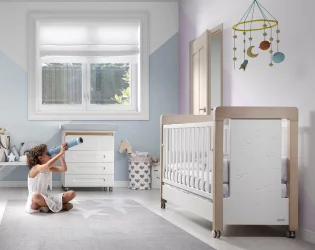 Кроватка 120кс60 с ЛЕД-подсветкой Микуна Магиc Мум Релакс Ватер воод/Вхите / 120x60 LED-подсветкой Micuna Magic Mum Relax Water wood/White