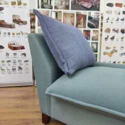 Оттоманка Хадсон правая серо-зеленый/синий