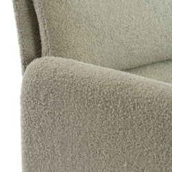 Кресло Довер хром букле, олива, барни дустй греен / Dover barni dusty green