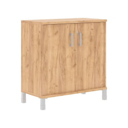 Стеллаж дверьми с замком В410.3 Дуб Бофорд