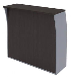 Стойка ресепшн прямая ИМАГО РС-2 Венге Магия Металлик / IMAGO