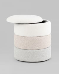 Пуф с ящиком Хиве С букле бежевый / Hive S