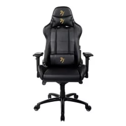 Геймерское кресло Ароззи Верона Сигнатуре Блаcк ПУ Голд Лого / Arozzi Verona Signature Black PU Gold Logo