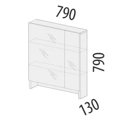 Шкаф Кашемир 900.29 Дуб Кронберг