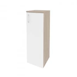 Шкаф средний узкий правый ОНИКС О.СУ-2.3(Р) Дуб Аттик/Белый / ONIX O.SU-2.3(R)