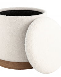 Пуф с ящиком Холли С Тедди белый / S