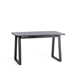 Раздвижной стол МАЛТИДО ЛДСП/ХПЛ/металл, 130 х 75+30 х 75 см, Мрамор черный/черный / MALTIDO ЛДСП/HPL/металл,