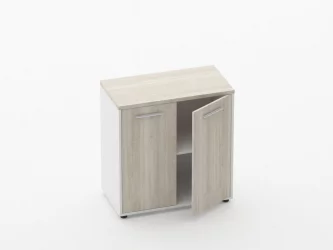 Шкаф 1 широкий закрытый Дека 10.08.111 Дуб Сантана светлый/Белый / Deka