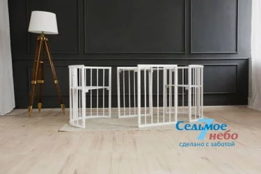 Детская кровать-манеж Меррй Хаппй 01 Белая / Merry Happy